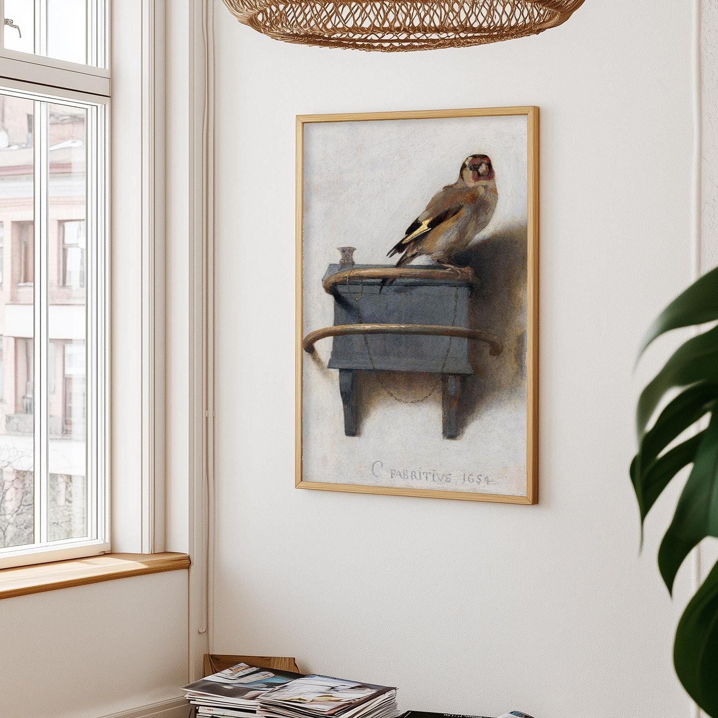 Der Distelfink – Fabritius Kunstplakat aus dem Goldenen Zeitalter