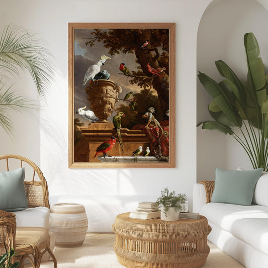 The Menagerie – Melchior d'Hondecoeter, 1690, Baroque animal painting