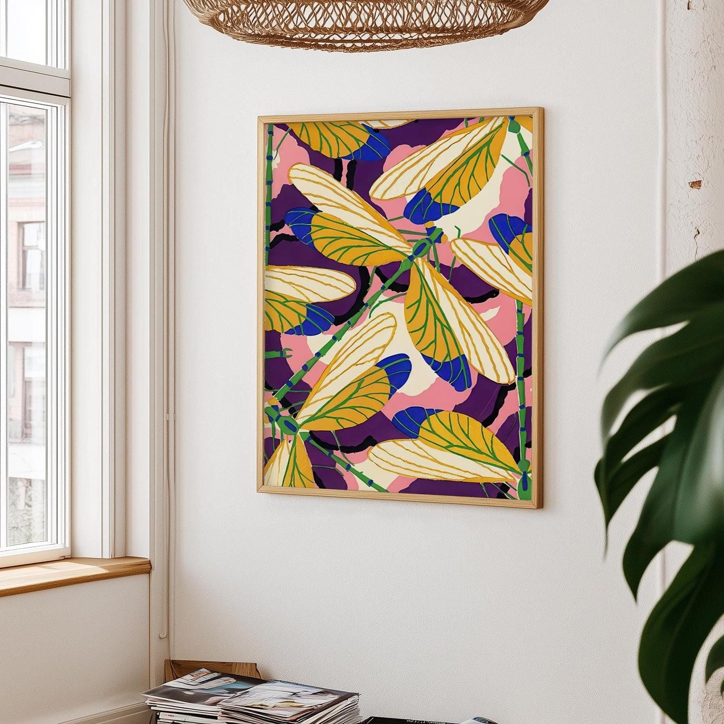 Dragonfly poster - graphic insect print