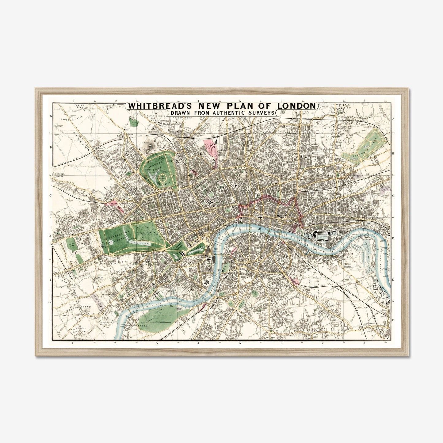 Karte von London – Vintage Stadtplan