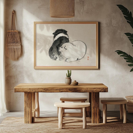 Puppies poster, Japanse kunst