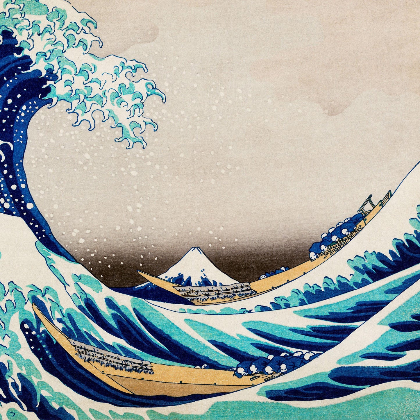 Die große Welle – Japanisches Kunstplakat von Hokusai