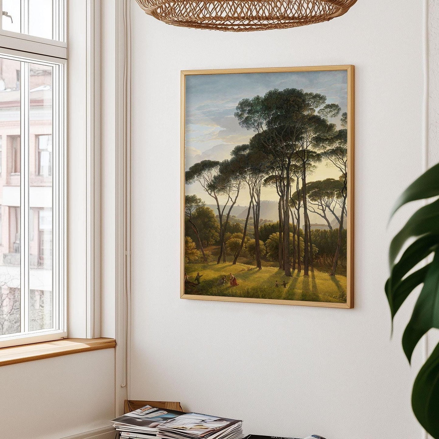 Italiaans Landschap – Romantische Poster van Toscane