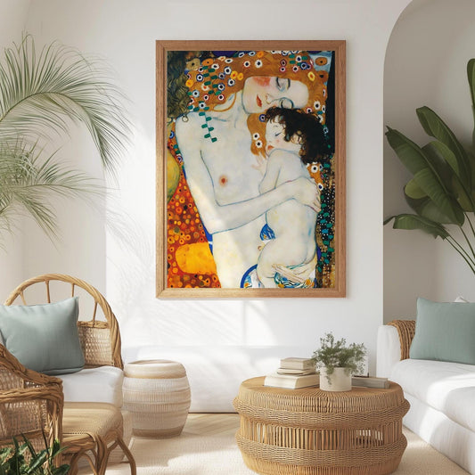 Moeder en Kind – Gustav Klimt Poster