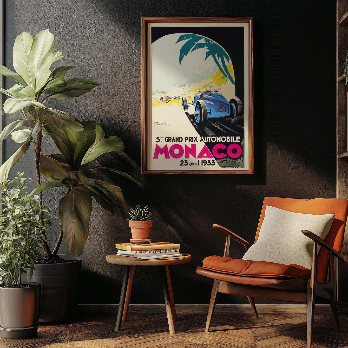 Vintage Poster Grand Prix von Monaco – Geo Ham, 1933, Formel 1