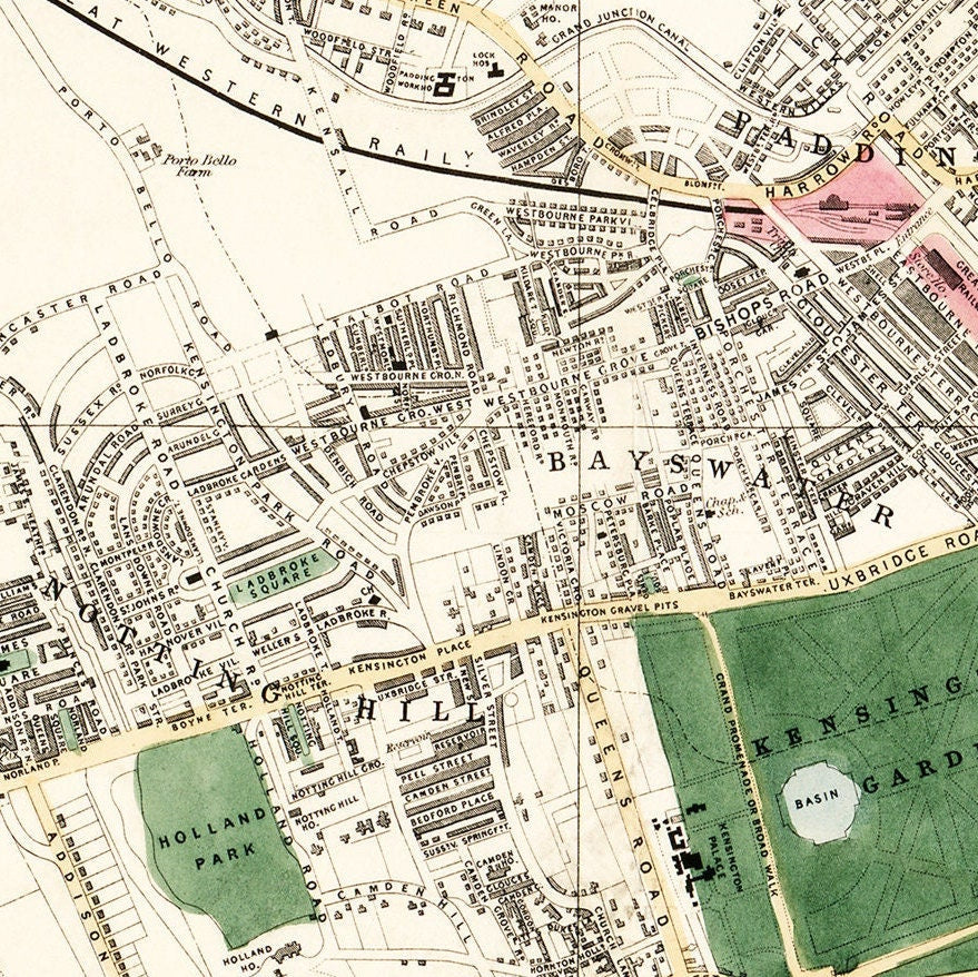 Karte von London – Vintage Stadtplan