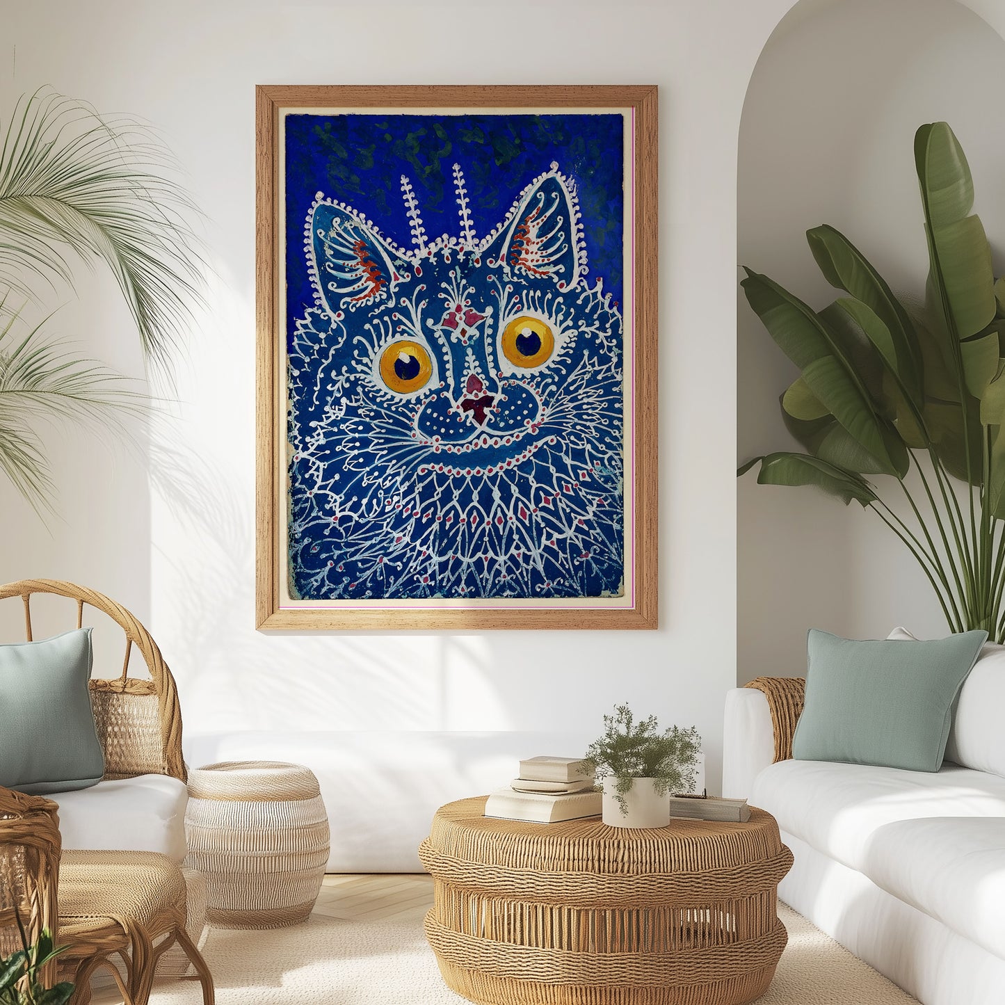 Katzenposter, psychedelischer Druck