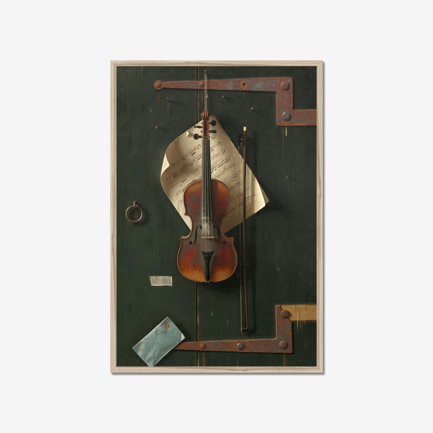 Violinplakat – William Harnett, 1886, Trompe-l'œil-Ölgemälde