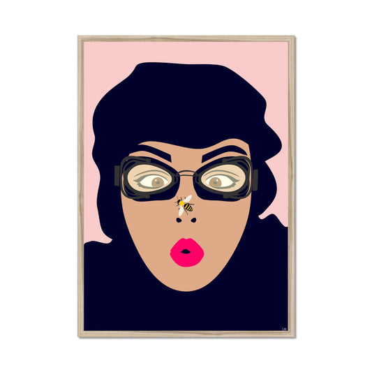 Squinting girl poster