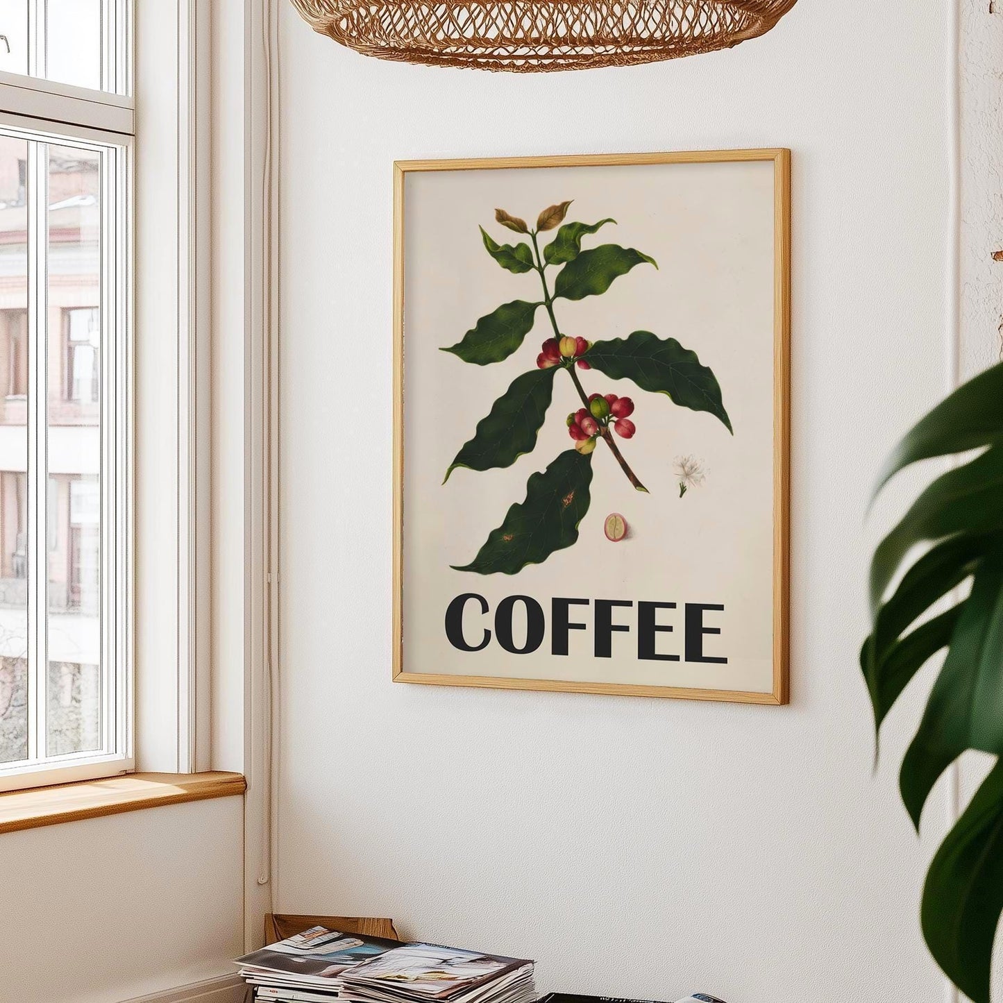 Vintage coffee poster - Botanical vintage print