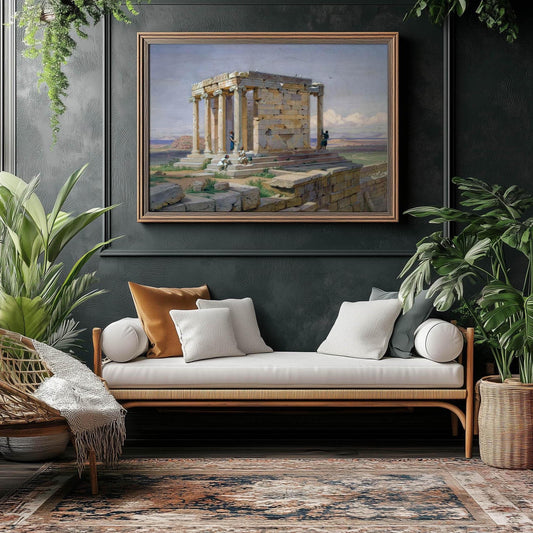 Temple of Athena Nike – Classical Architecture Poster by Carl Werner (1877)
