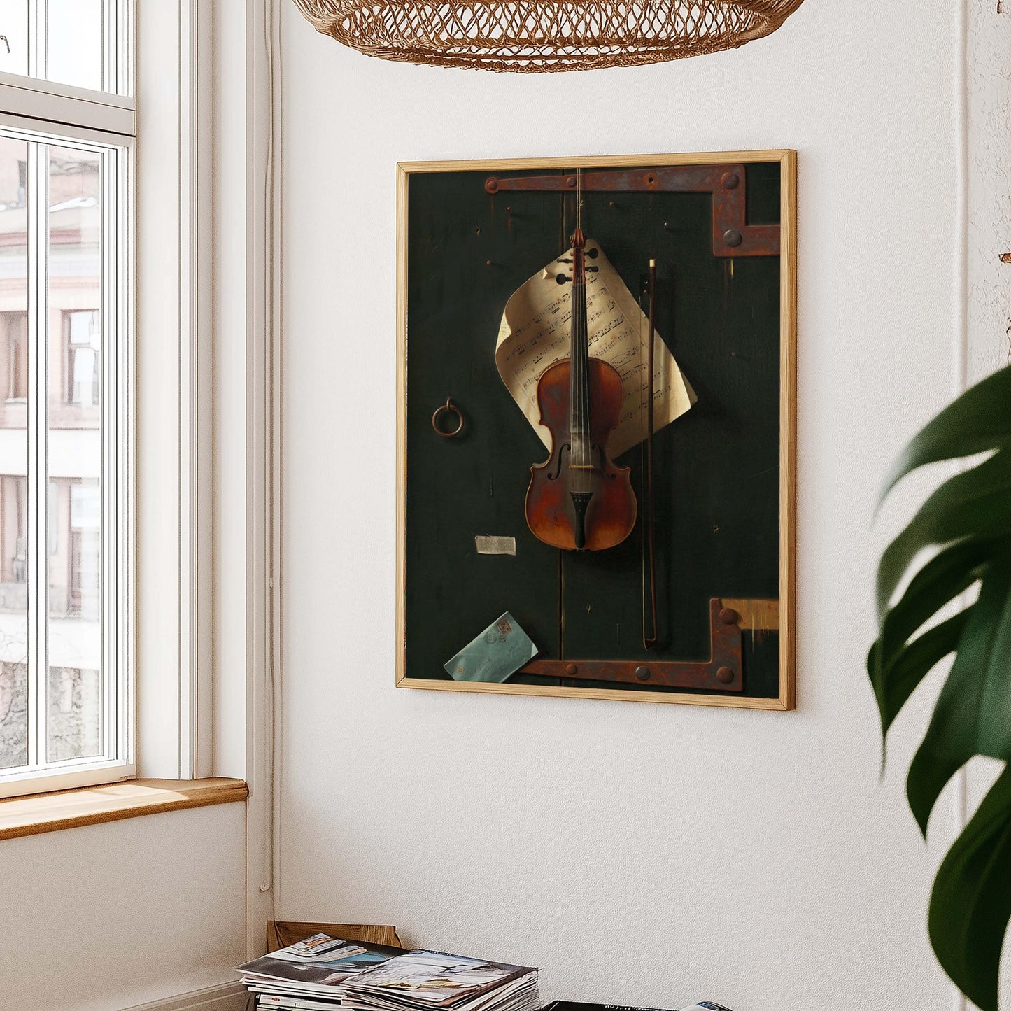 Violinplakat – William Harnett, 1886, Trompe-l'œil-Ölgemälde