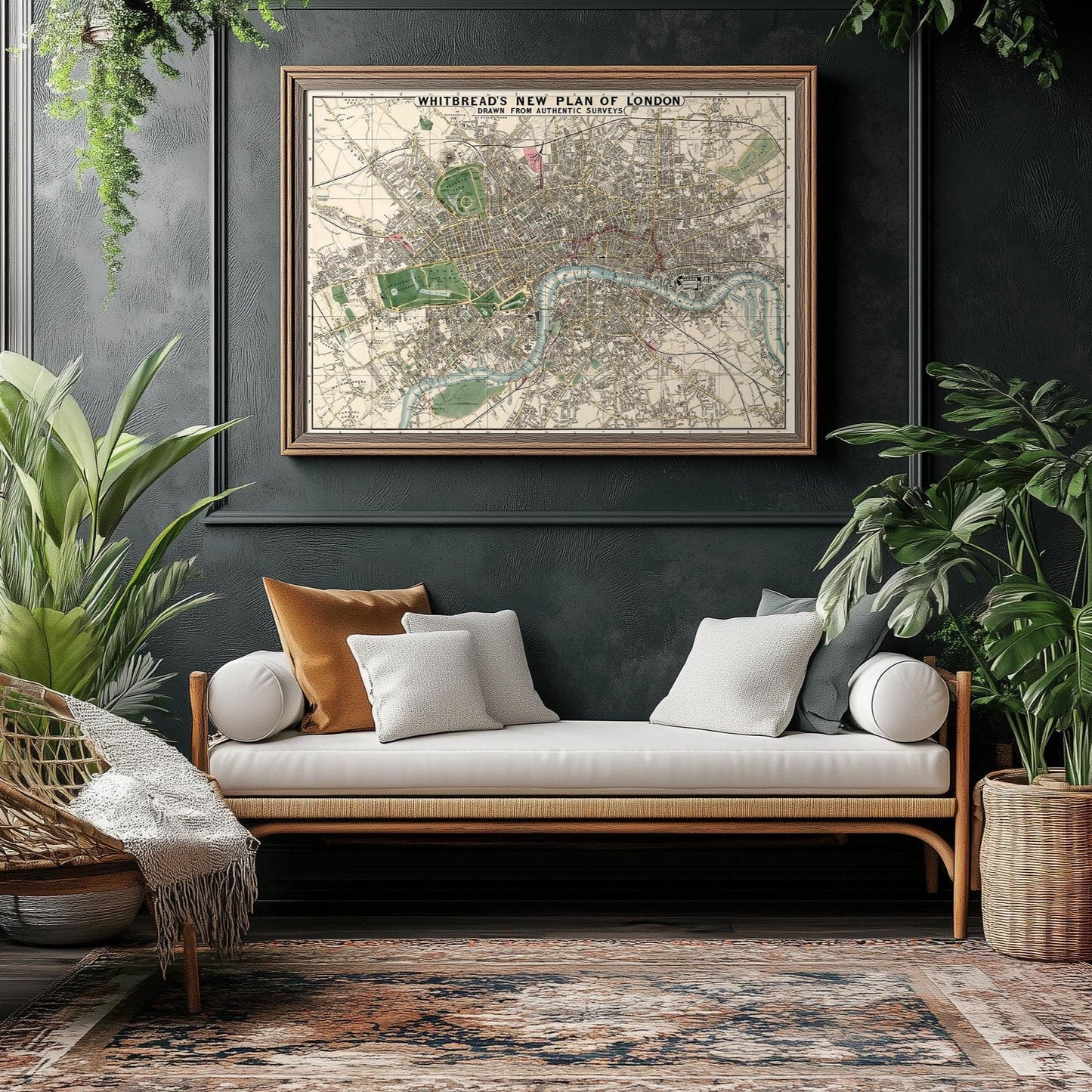 Karte von London – Vintage Stadtplan