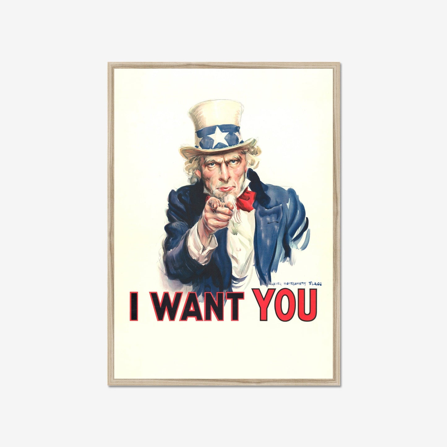 I Want You – Uncle Sam Wervingsposter (WWI Propaganda)