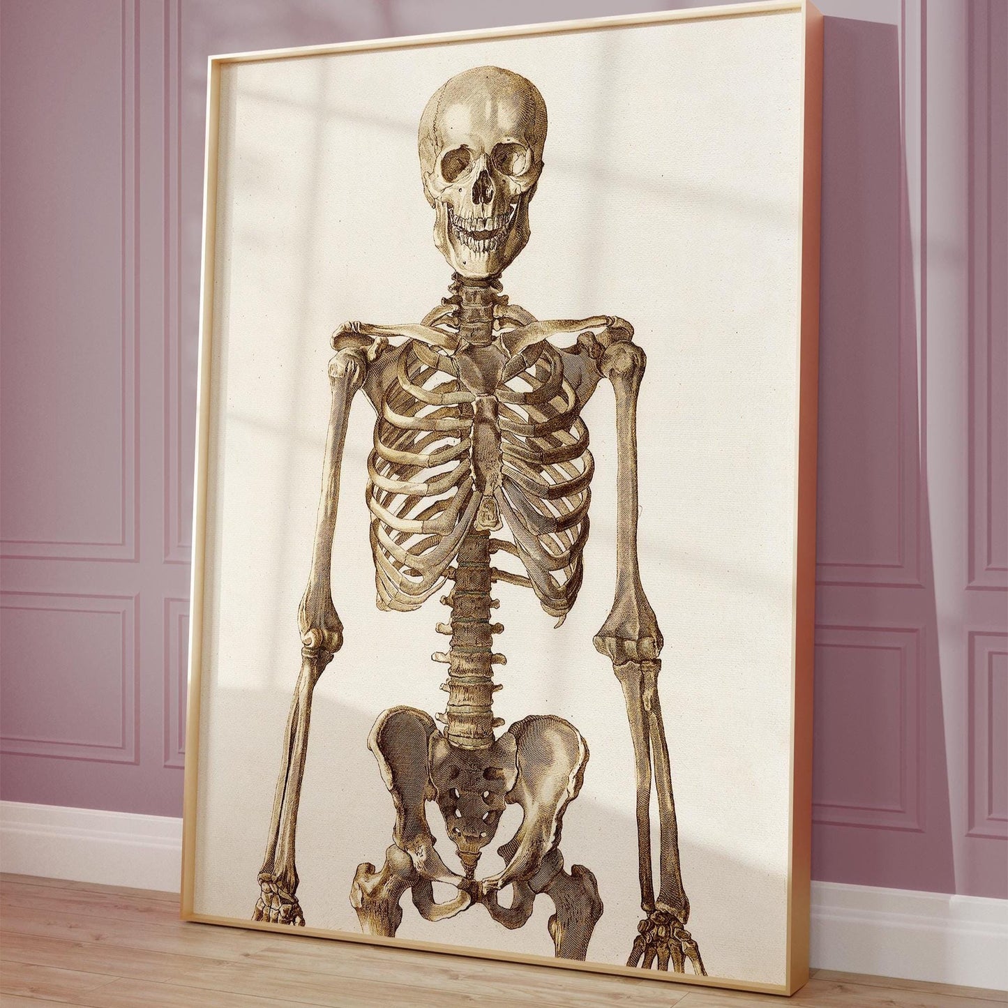 Vintage Skelett Poster – Retro Anatomische Kunst