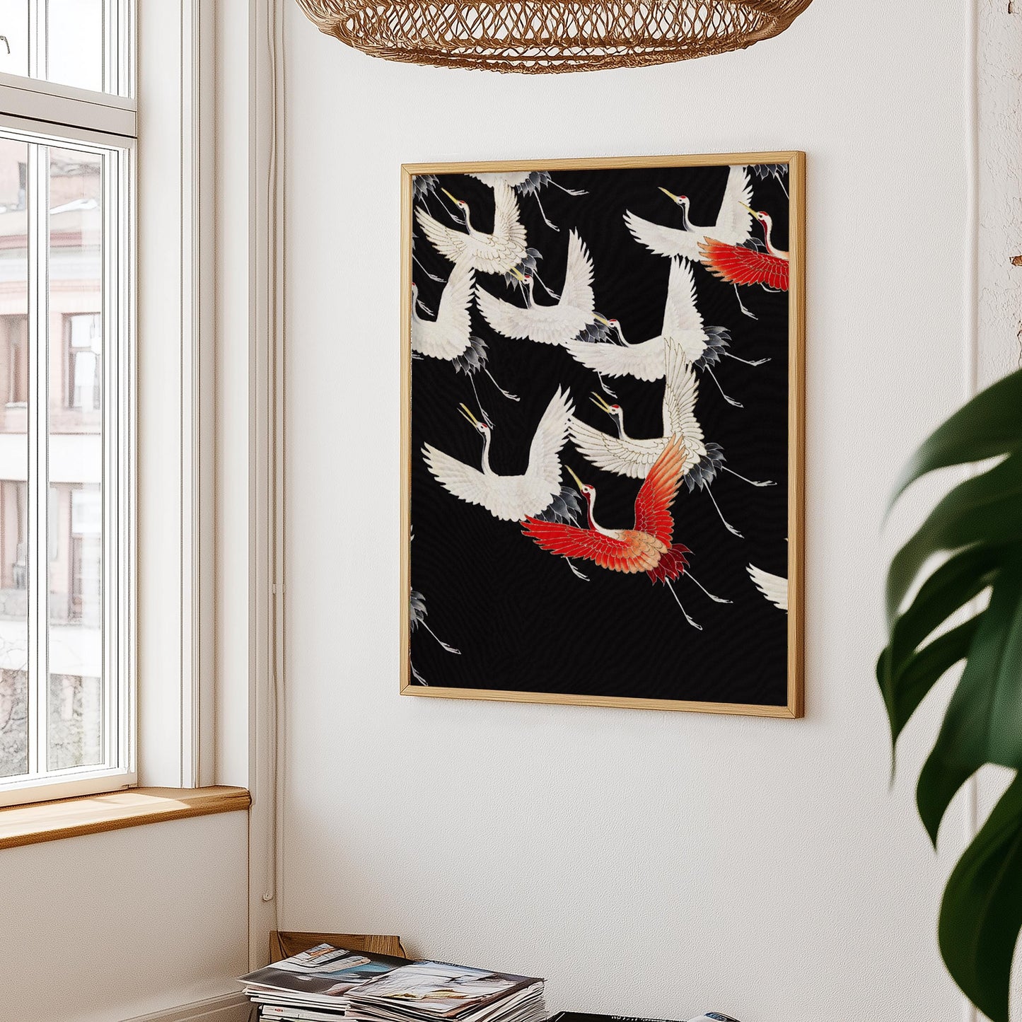 Kranich Poster - Kimono Kranich Druck