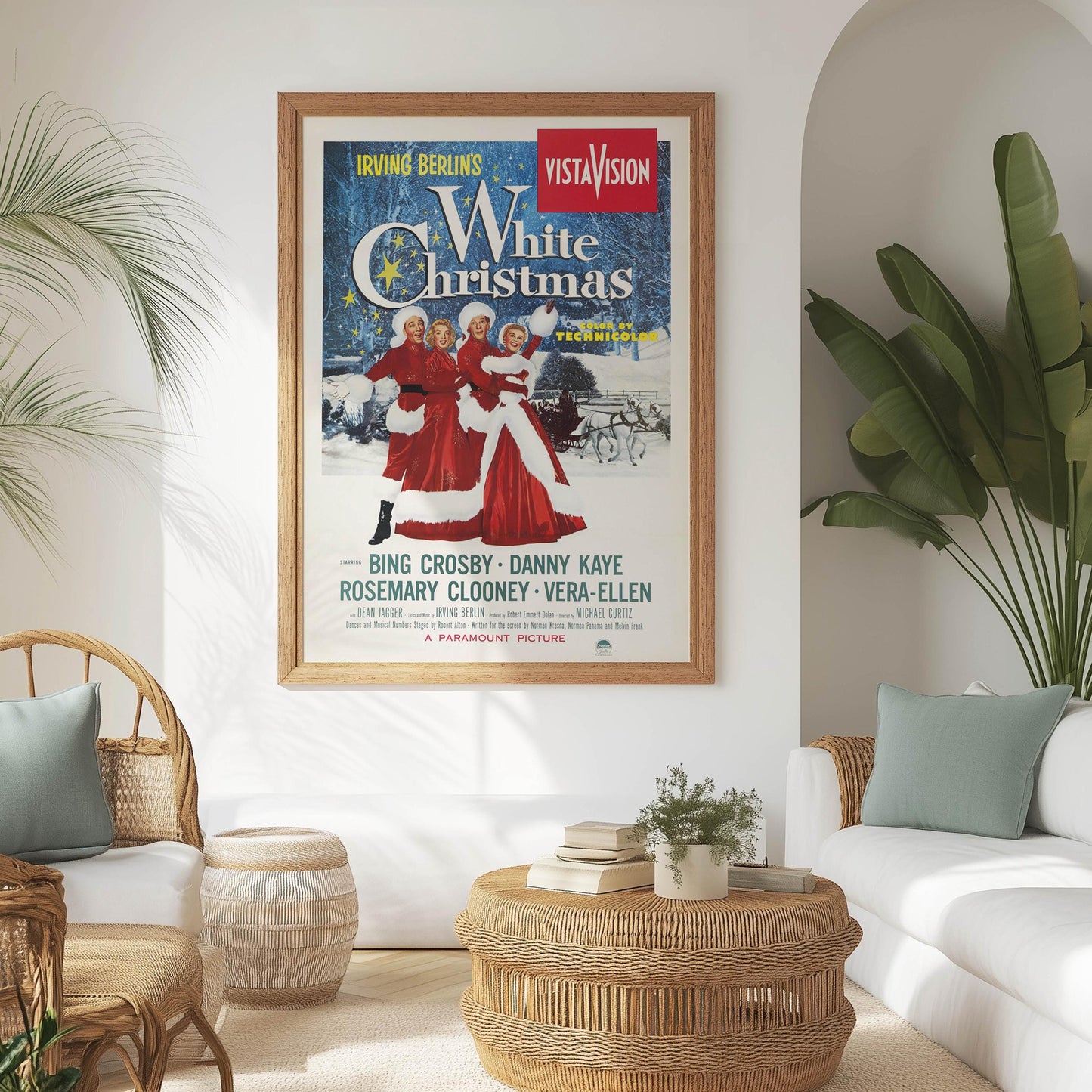 Poster zu „White Christmas“ – Klassischer Filmdruck mit Bing Crosby, 1954