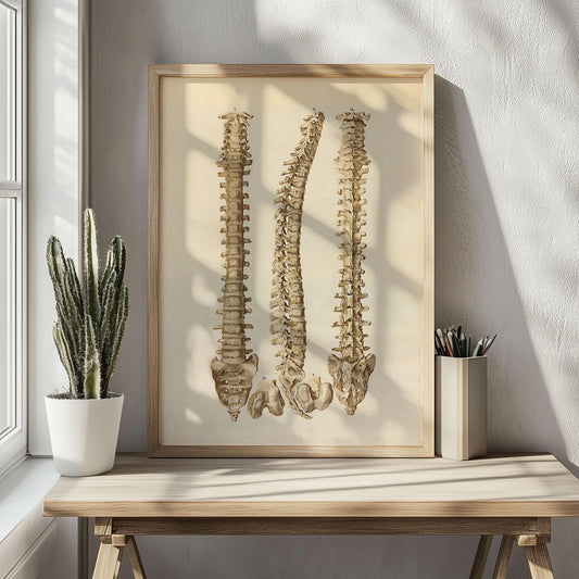 Spinal column poster, anatomy poster