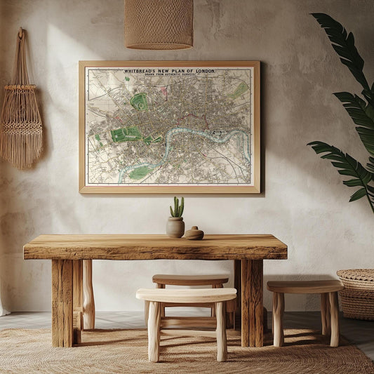 Karte von London – Vintage Stadtplan