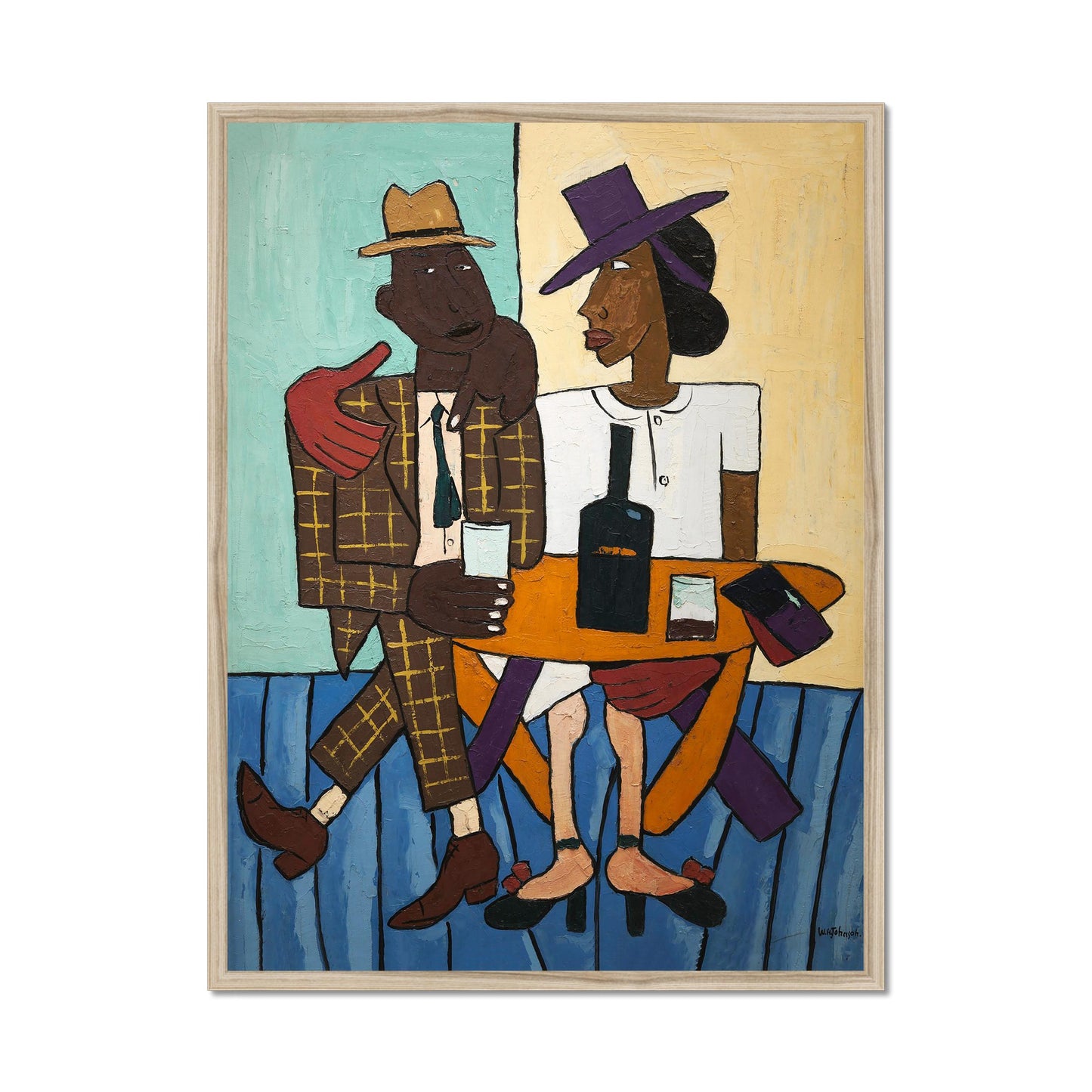 Kleurrijke Harlem Renaissance Kunstposter van William H. Johnson