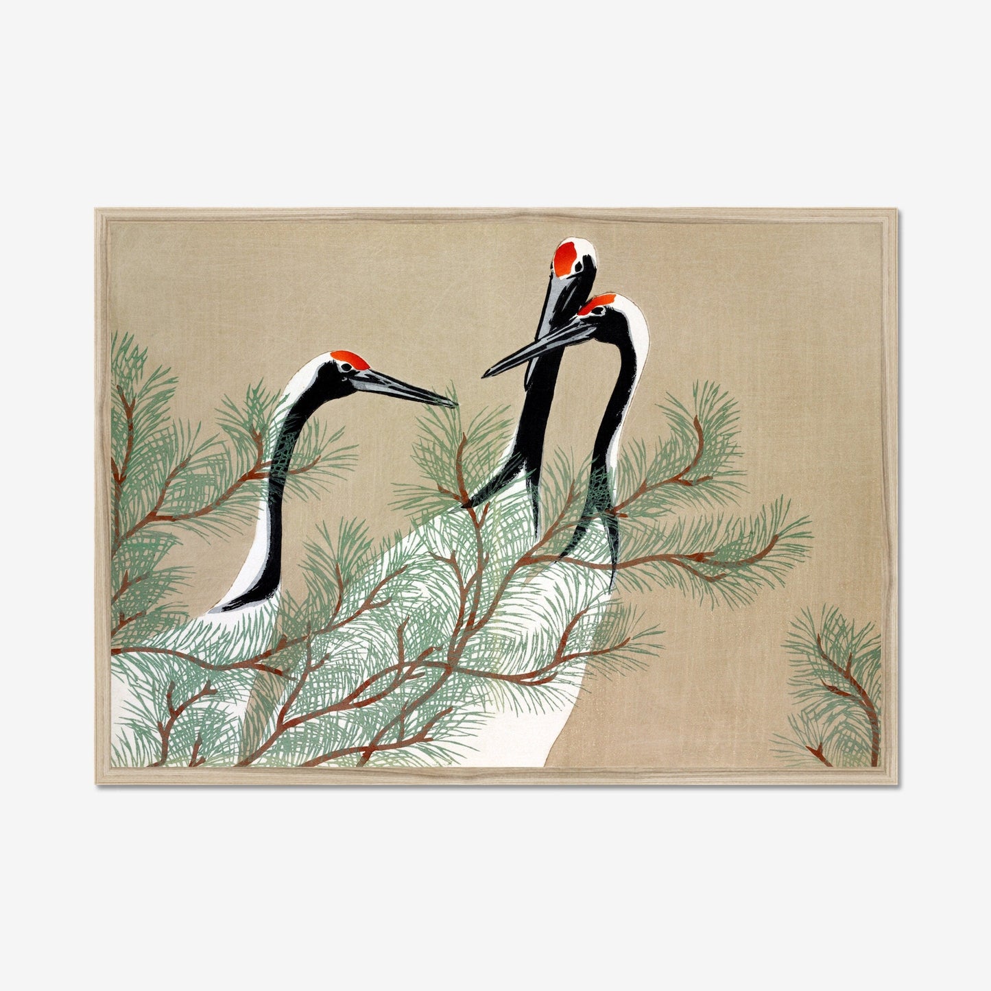Crane poster, Japanese print