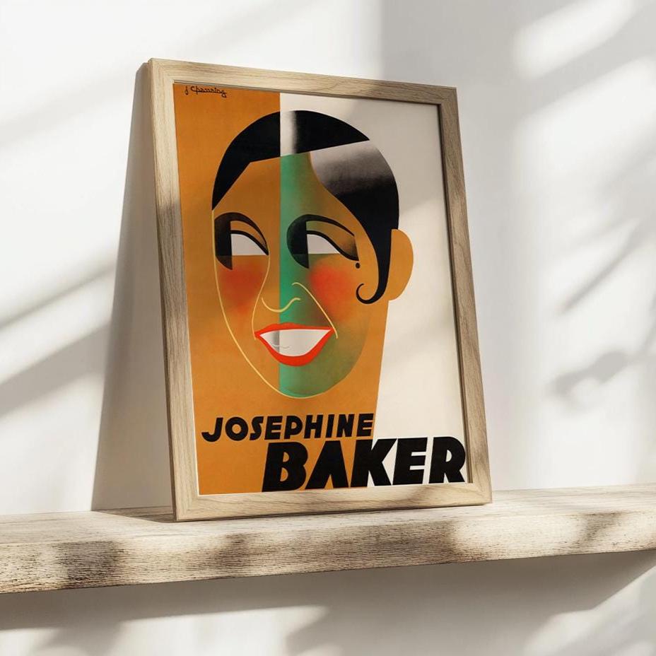 Josephine Baker – Art-Deco-Poster von Jazzicon