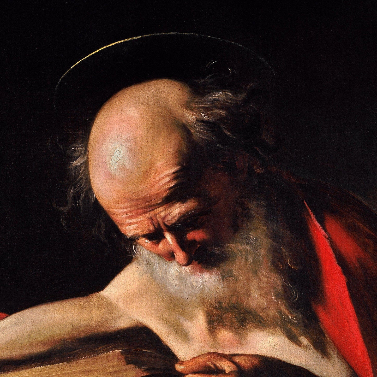 Das Plakat „Der schreibende Heilige Hieronymus“ von Caravaggio