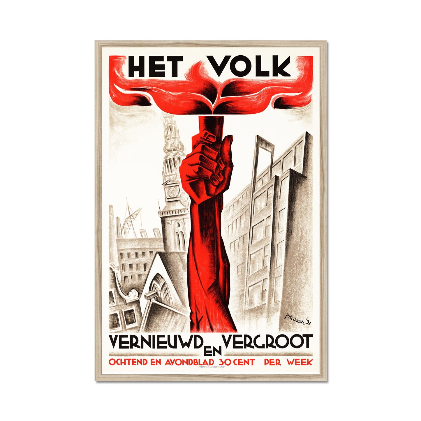 Sozialistisches politisches Plakat – Historischer Propagandadruck