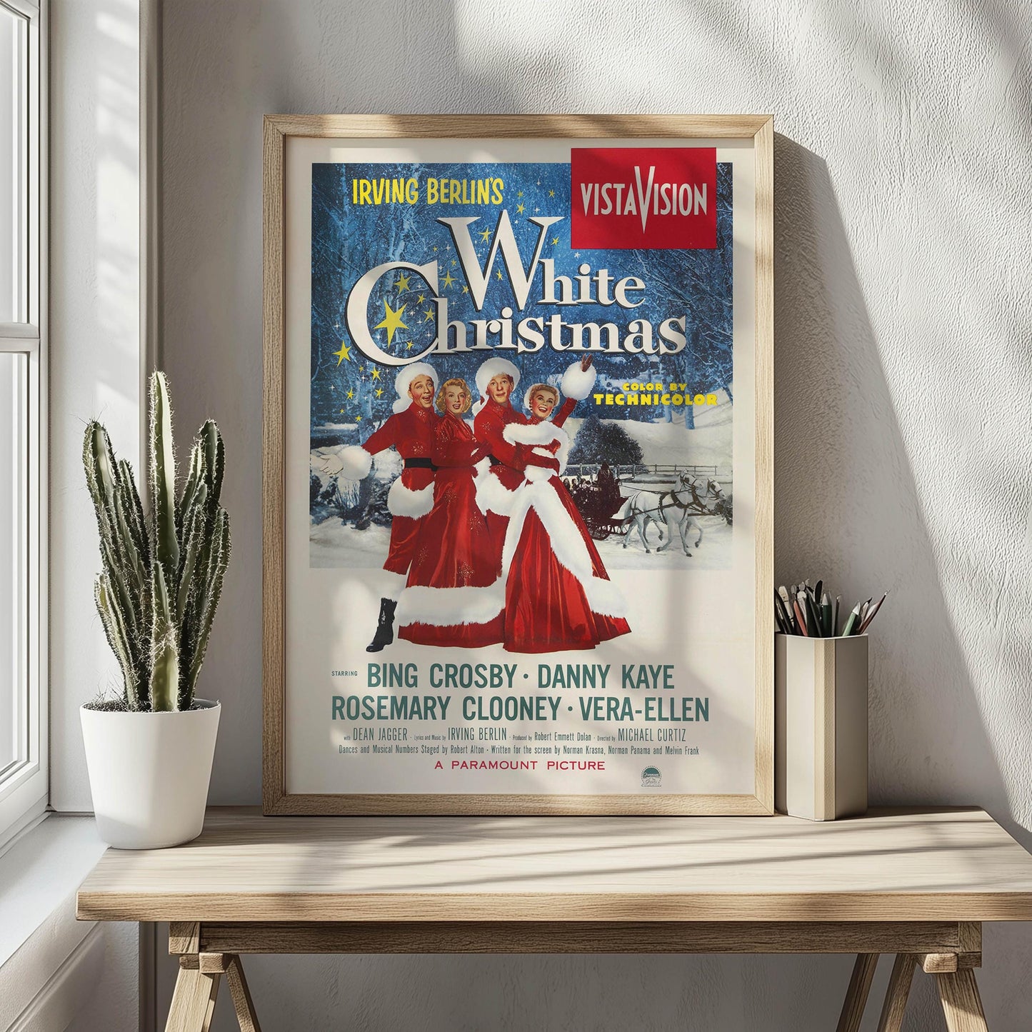 Poster zu „White Christmas“ – Klassischer Filmdruck mit Bing Crosby, 1954