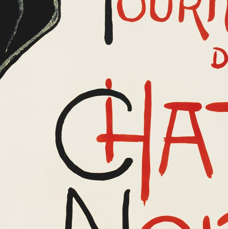 Black cat poster, French advertising poster