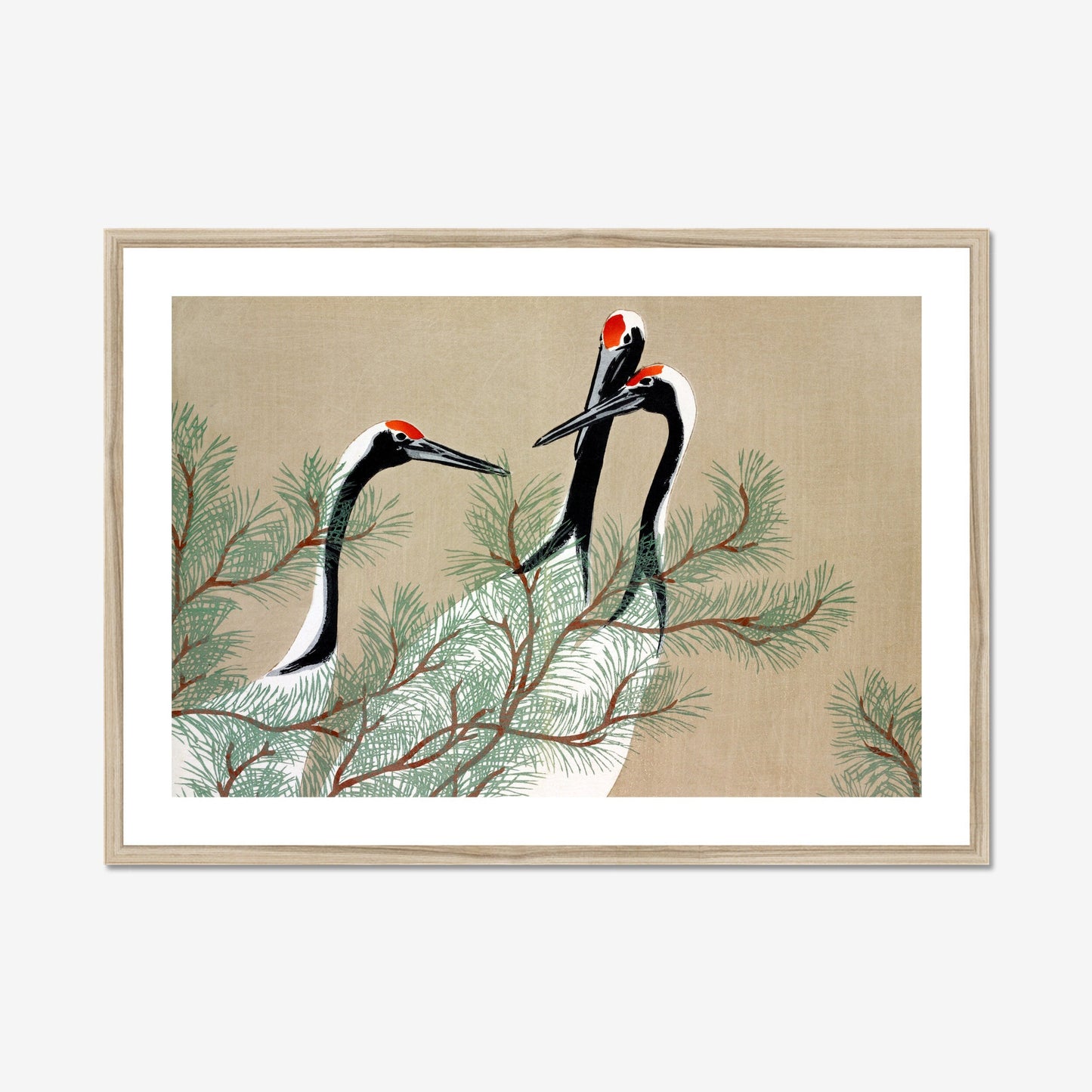 Crane poster, Japanese print