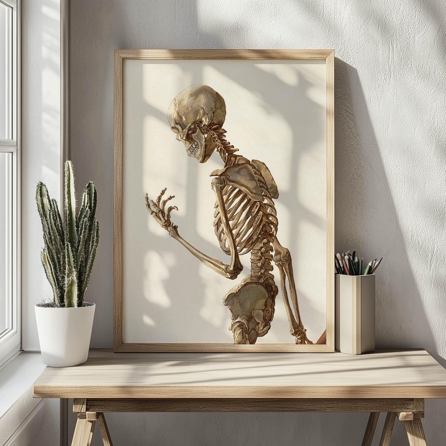 Vintage skeleton poster - Anatomical illustration
