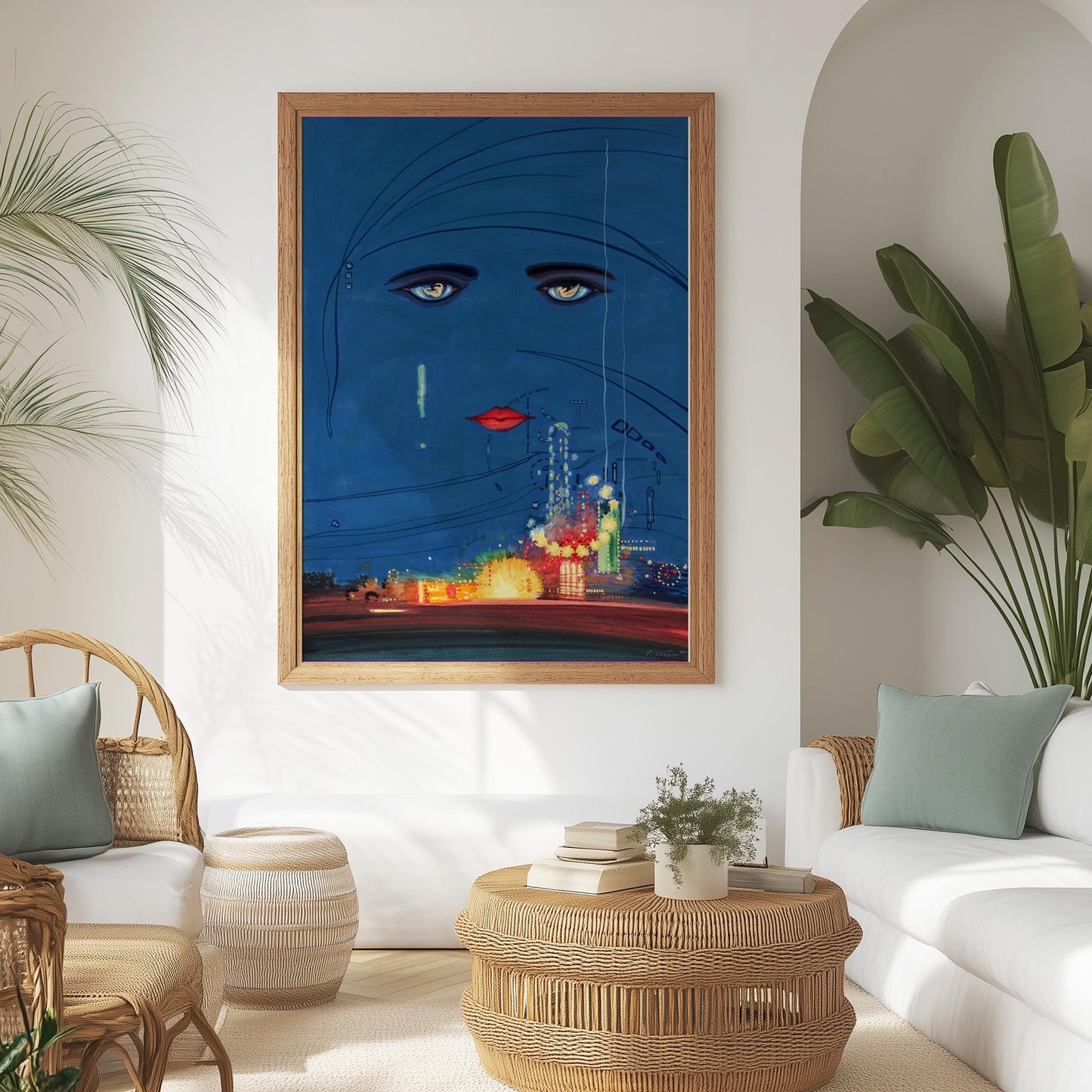Der große Gatsby – Vintage-Filmplakat und Buchillustration