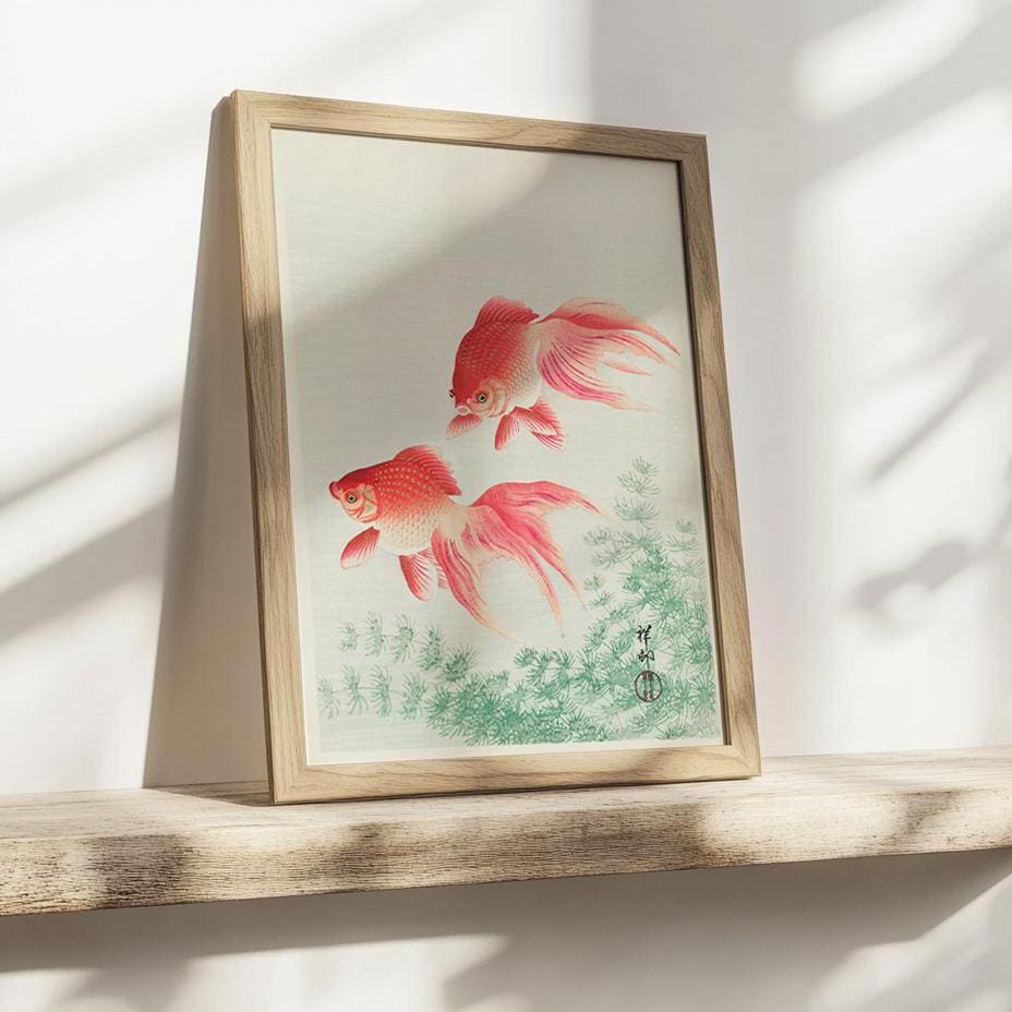 Zwei Goldfische – Ohara Koson, 1926, japanischer Kunstdruck