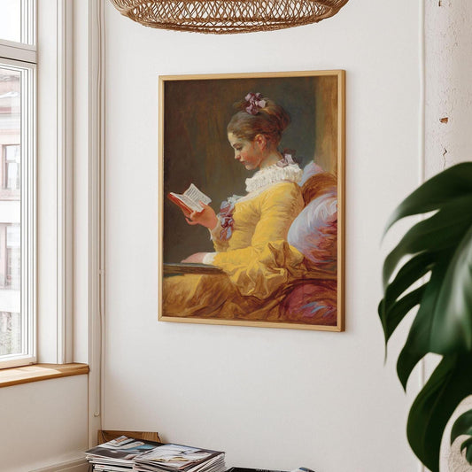 Plakat für lesendes Mädchen