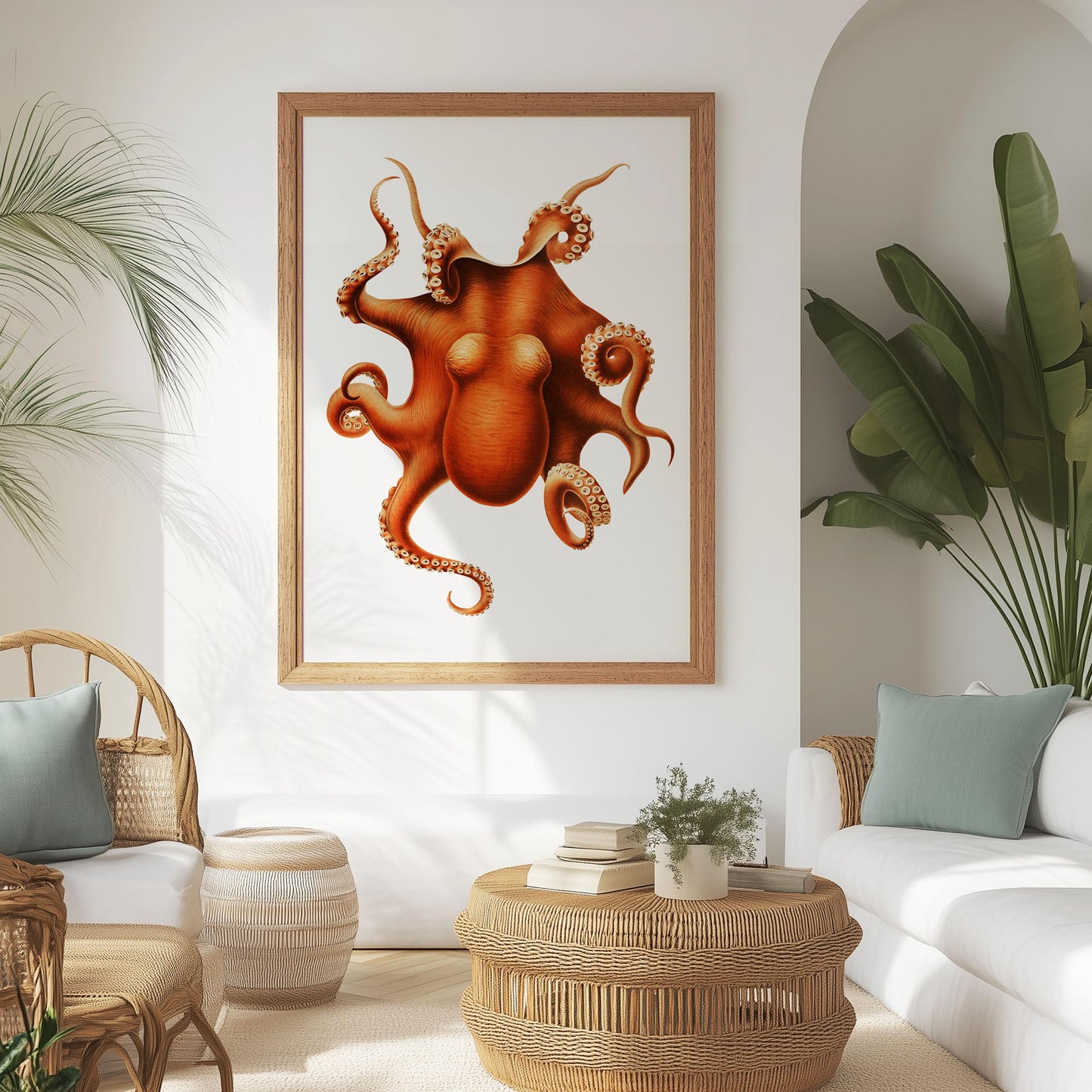Oktopus Poster - Tintenfisch Druck