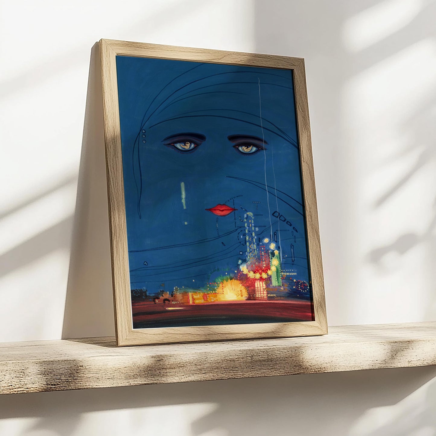 Der große Gatsby – Vintage-Filmplakat und Buchillustration