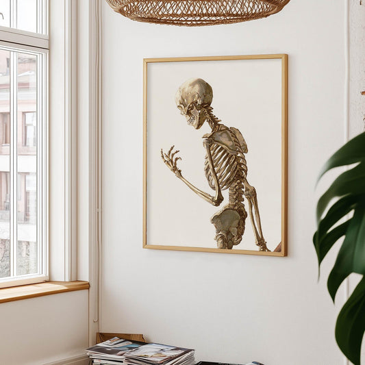 Vintage skeleton poster - Anatomical illustration