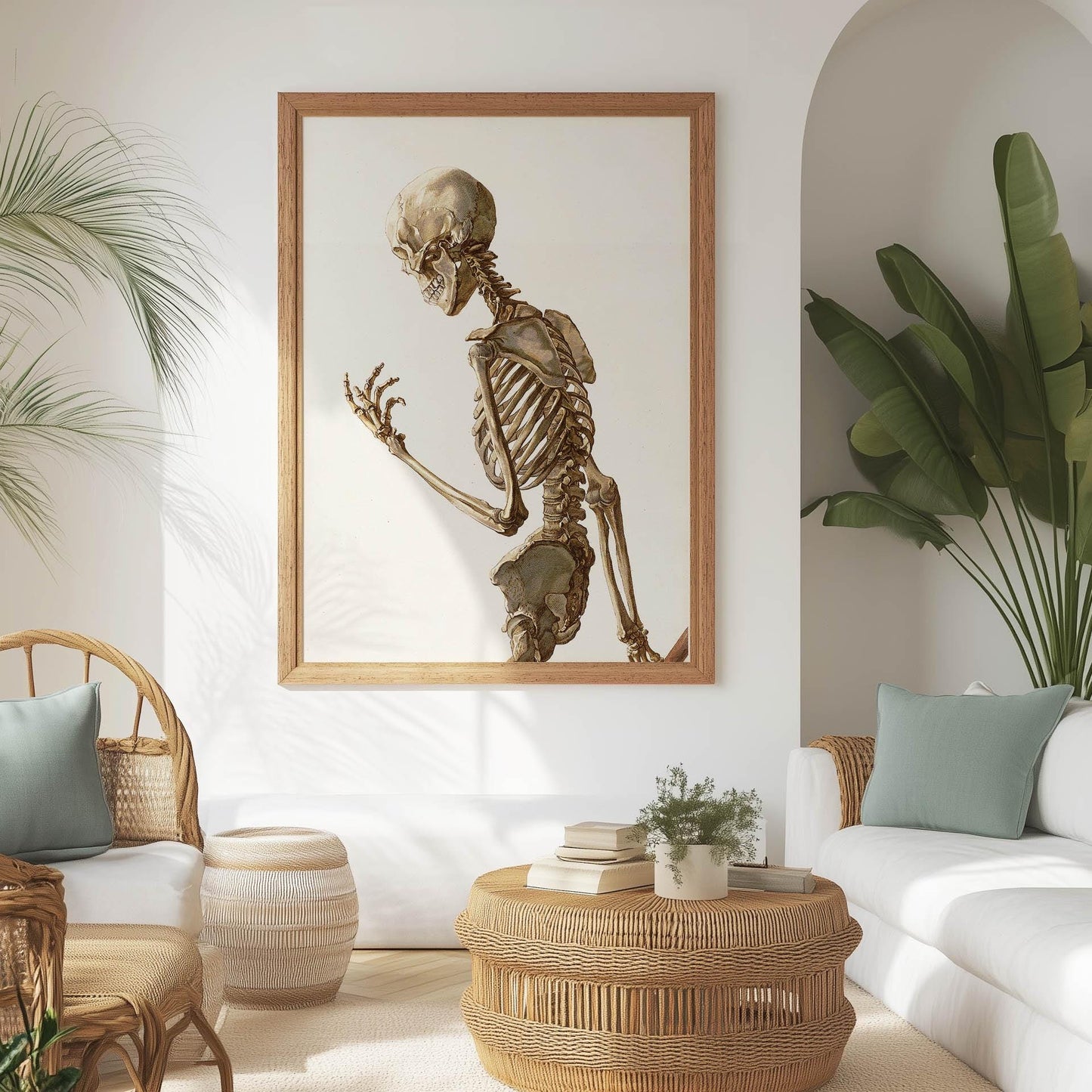 Vintage skeleton poster - Anatomical illustration