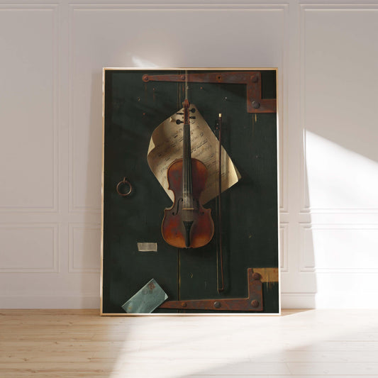 Violinplakat – William Harnett, 1886, Trompe-l'œil-Ölgemälde