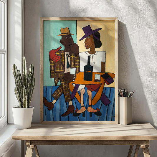 Farbenfrohes Harlem Renaissance-Kunstplakat von William H. Johnson