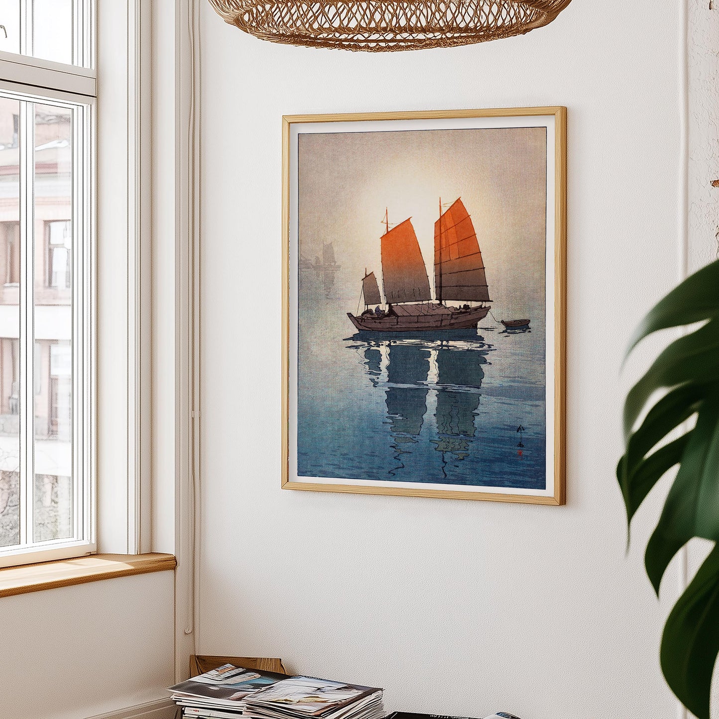 Japanese Boat Poster – Traditional Ukiyo-e Art Print