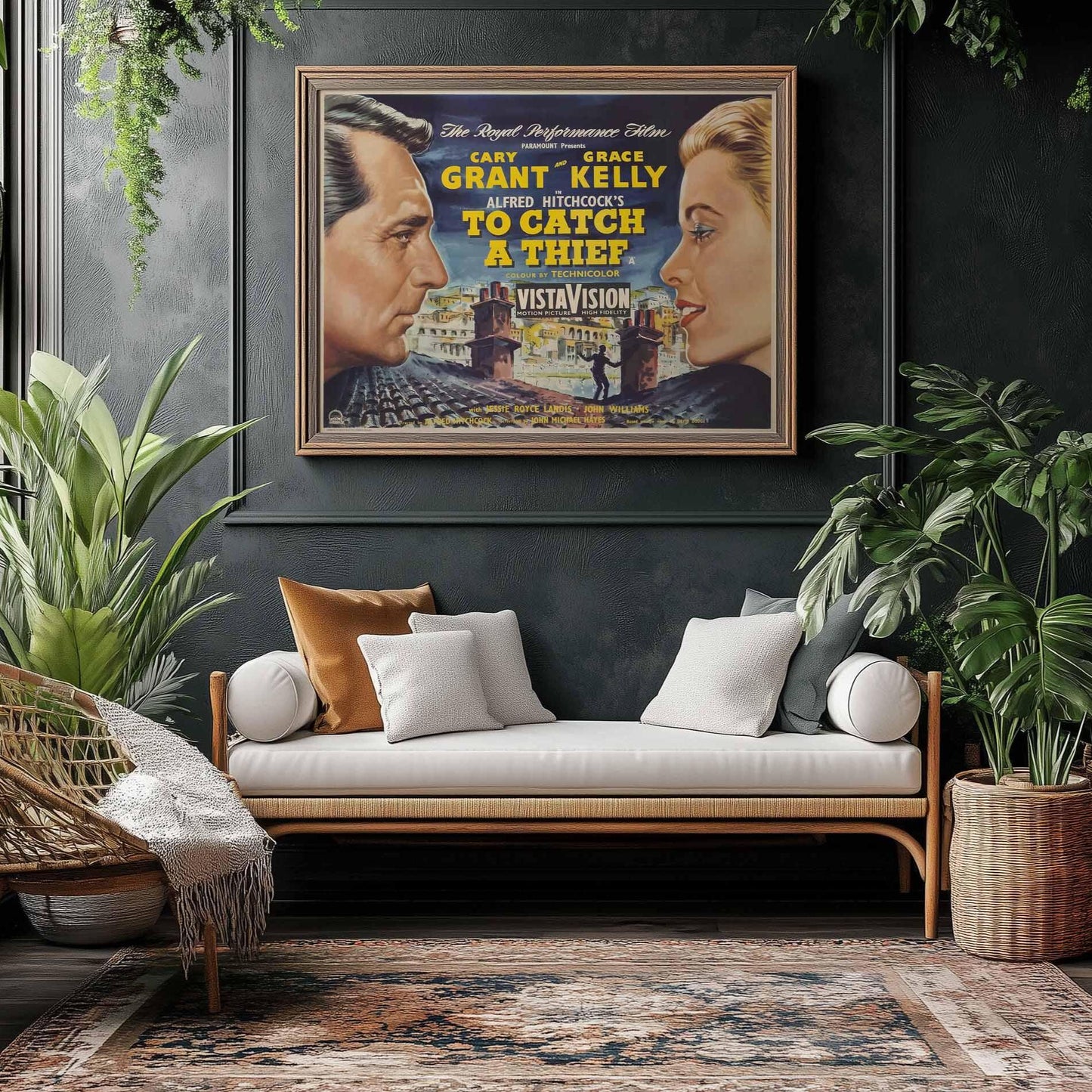 Über den Dächern von Nizza – Alfred Hitchcock Filmplakat