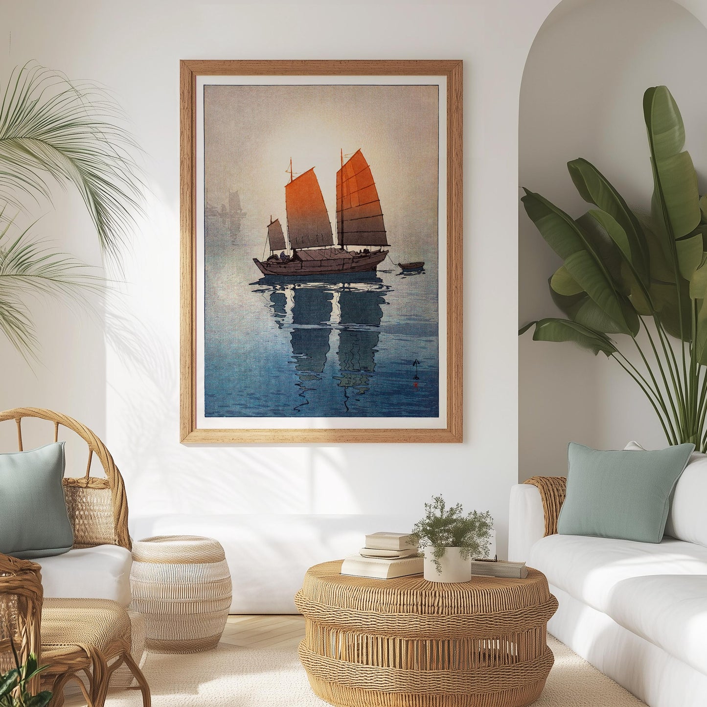 Japanese Boat Poster – Traditional Ukiyo-e Art Print