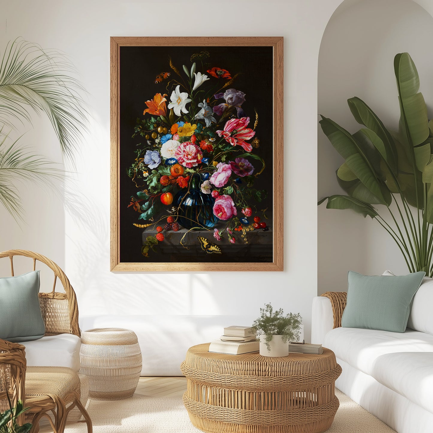 Vase mit Blumen – Jan Davidsz. de Heem, Gemälde 1670, klassische Kunst