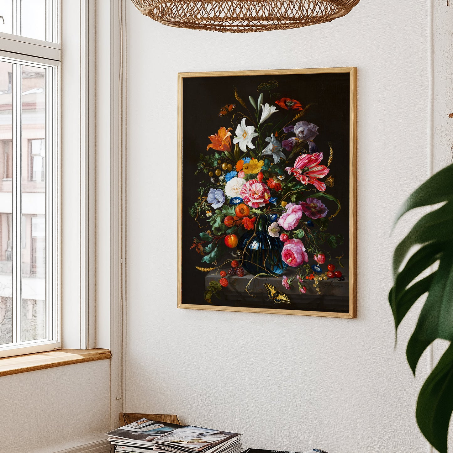Vase mit Blumen – Jan Davidsz. de Heem, Gemälde 1670, klassische Kunst