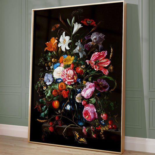 Vase with Flowers – Jan Davidsz. de Heem, painting 1670, classical art