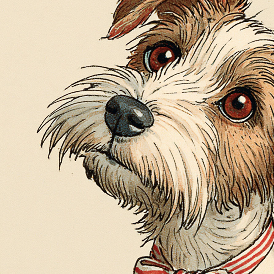 Detail aquarel honden illustratie.