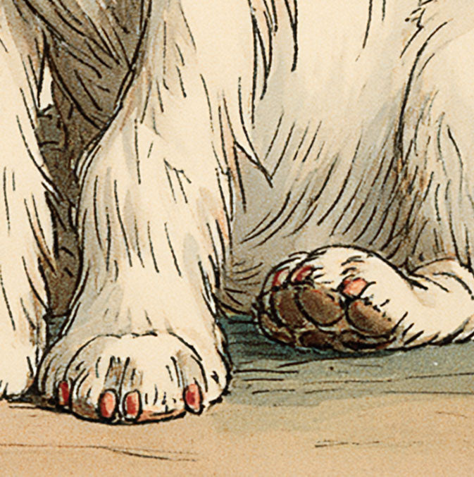 Detail van schattige honden illustratie.