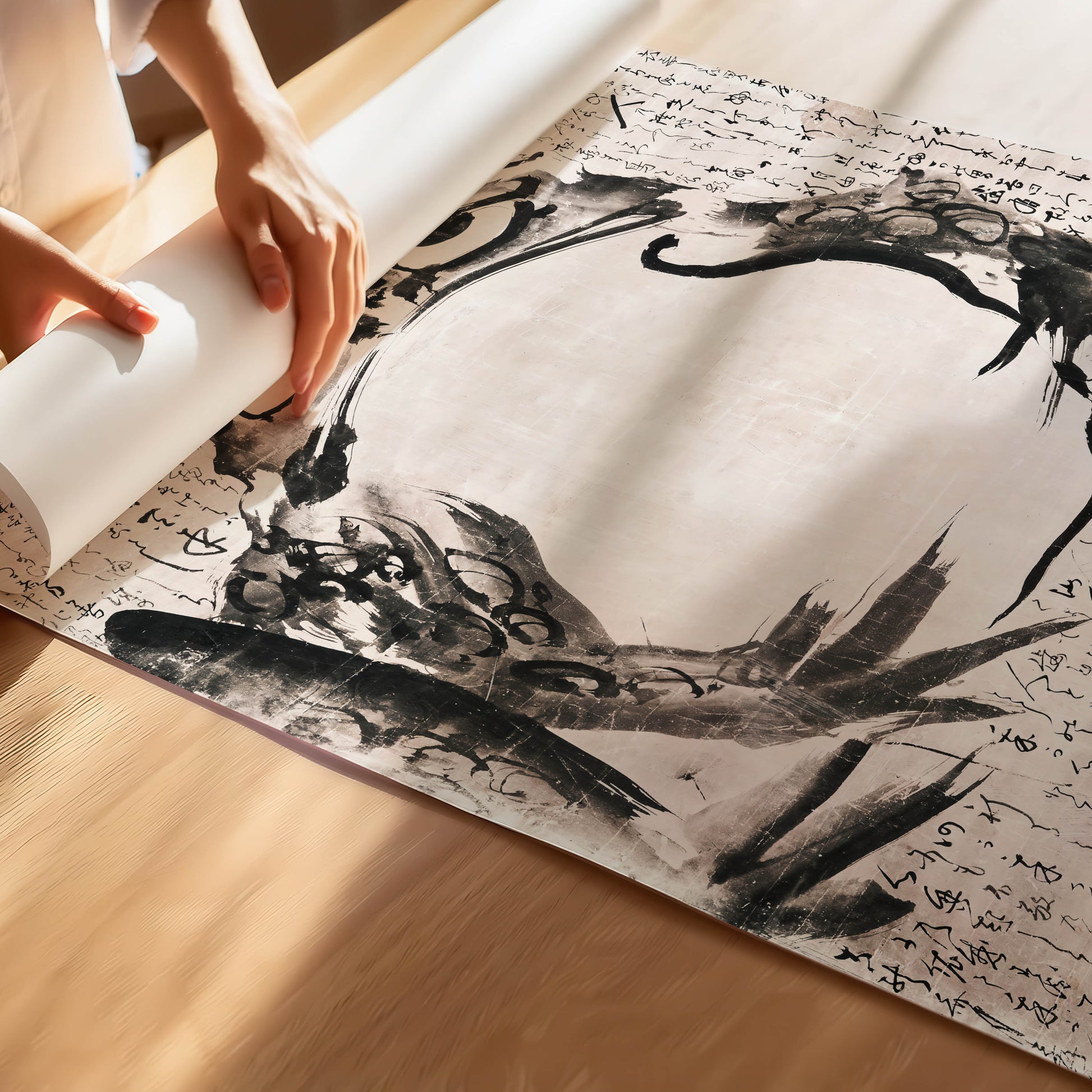 Japanese Toad and Mouse print